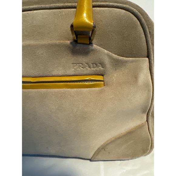 Hipster Prada Suede and Patent Leather Satchel with Loewe Dustbag - Picture 6 of 13